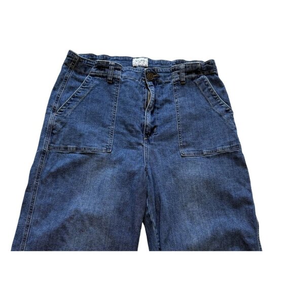 Gogo Jeans Womens Baggy Wide-Leg Denim Jeans Hip Hop Size 16 Culottes - Picture 2 of 8